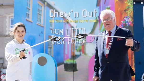 Gum Litter Task Force and Mayor of the County of Cork, Cllr. Joe Carroll.