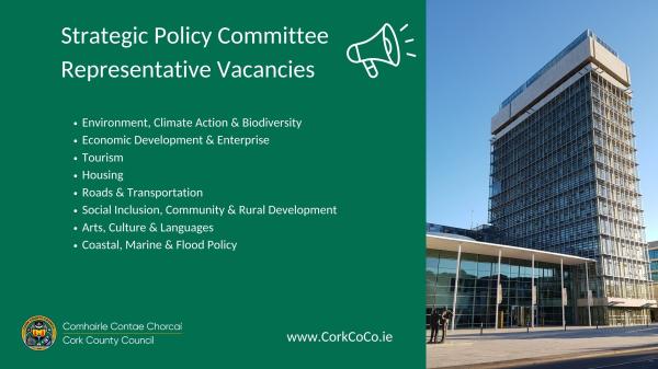 Call for representatives for strategic policy committees.