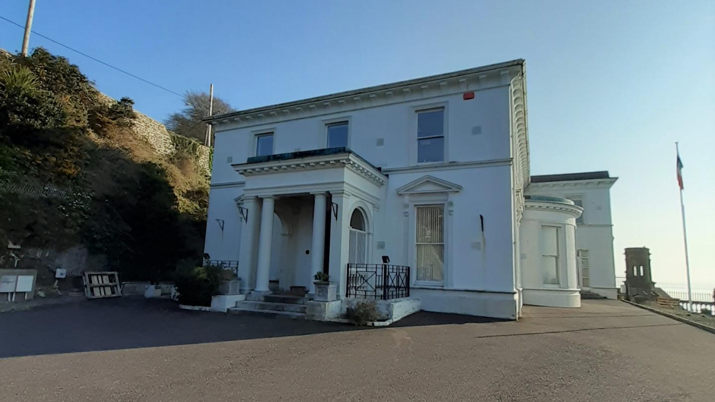 White Period Building with a blue sky