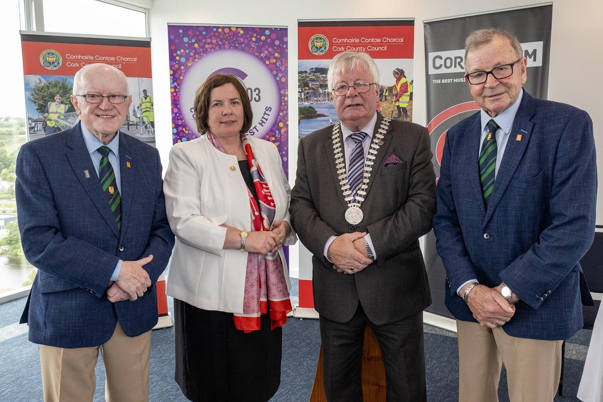 Chief Executive of Cork County Council, Moira Murrell and Mayor of the County of Cork, Cllr. Joe Carroll  joined the Cork City Sports Committee to host the launch of the 70th Cork City Sports International Athletics Meet 2024.