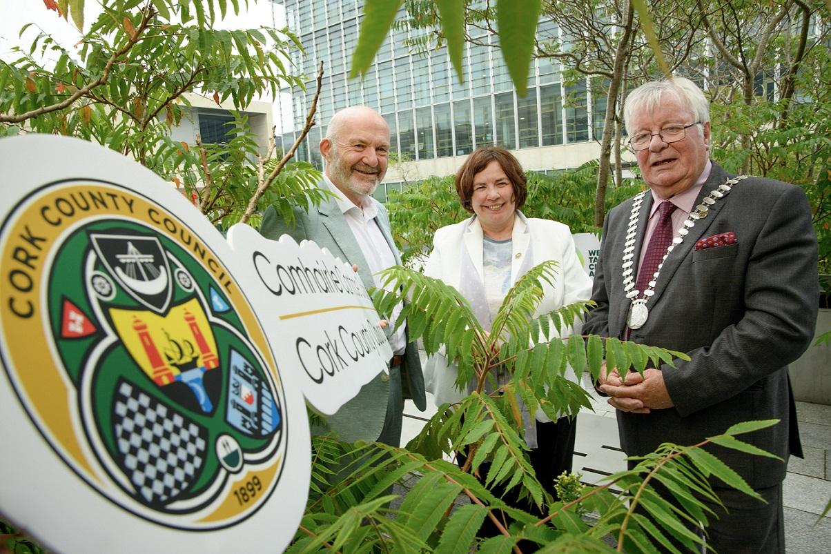 Launching Cork County Council’s Community Climate Action Programme (CCAP) were Louis Duffy, Director of Services, Cork County Council; Moira Murrell, Chief Executive of Cork County Council and Mayor of the County of Cork, Cllr Joe Carroll. 